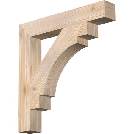 Ekena Millwork Merced Block Smooth Bracket, Douglas Fir, 3 1/2"W x 24"D x 24"H BKT04X24X24MRC05SDF